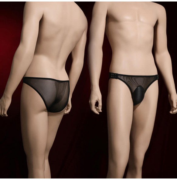 Feeetmoi - Men's Adjustable Sheer Underwear (Black)